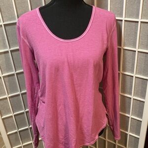 LULULEMON PINK LONG SLEEVE COTTON TOP🤍